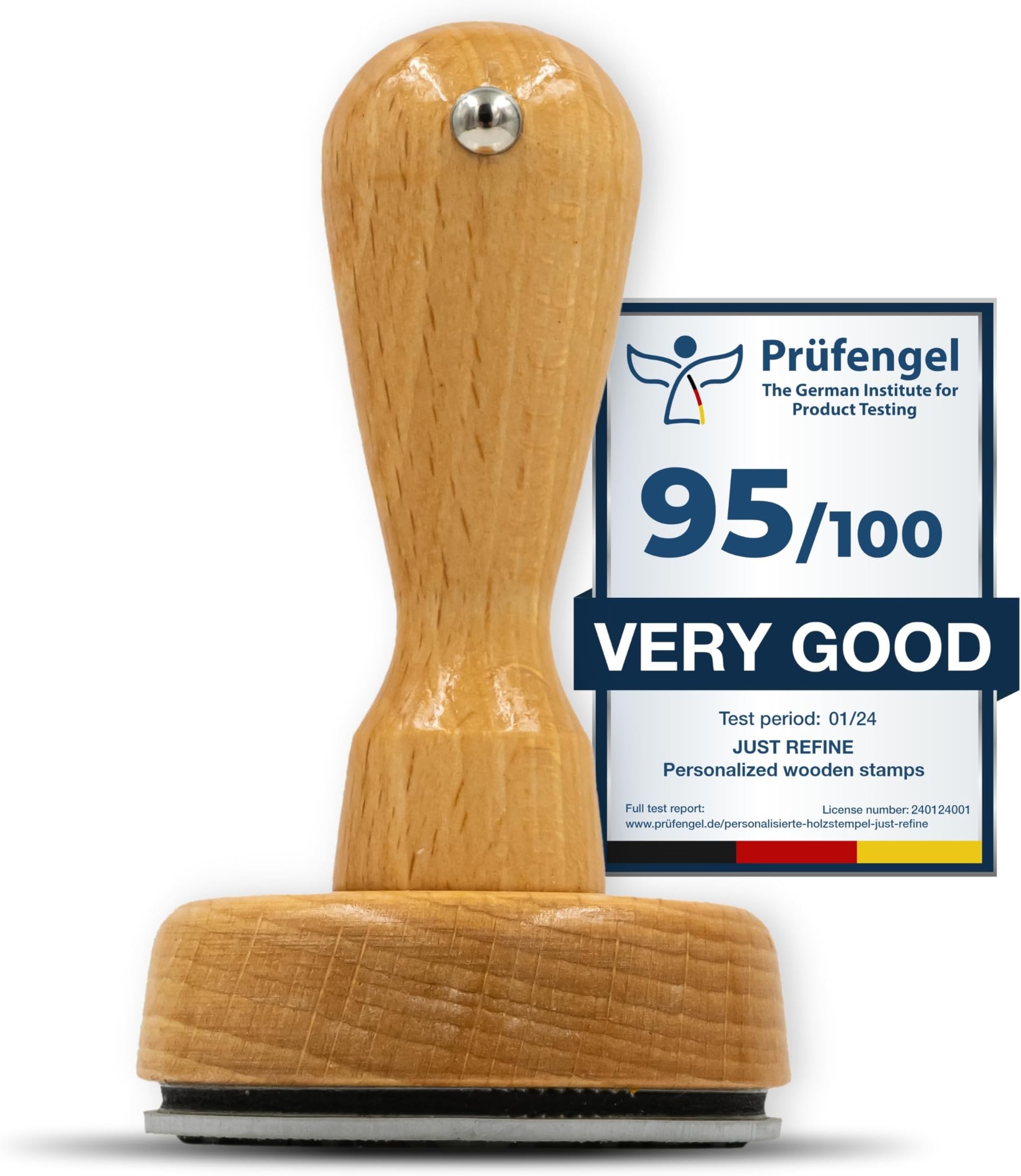 Timbro Rotondo Personalizzabile - Con Inchiostro Nero, Per Logo Aziendale O Testo - Foto 9