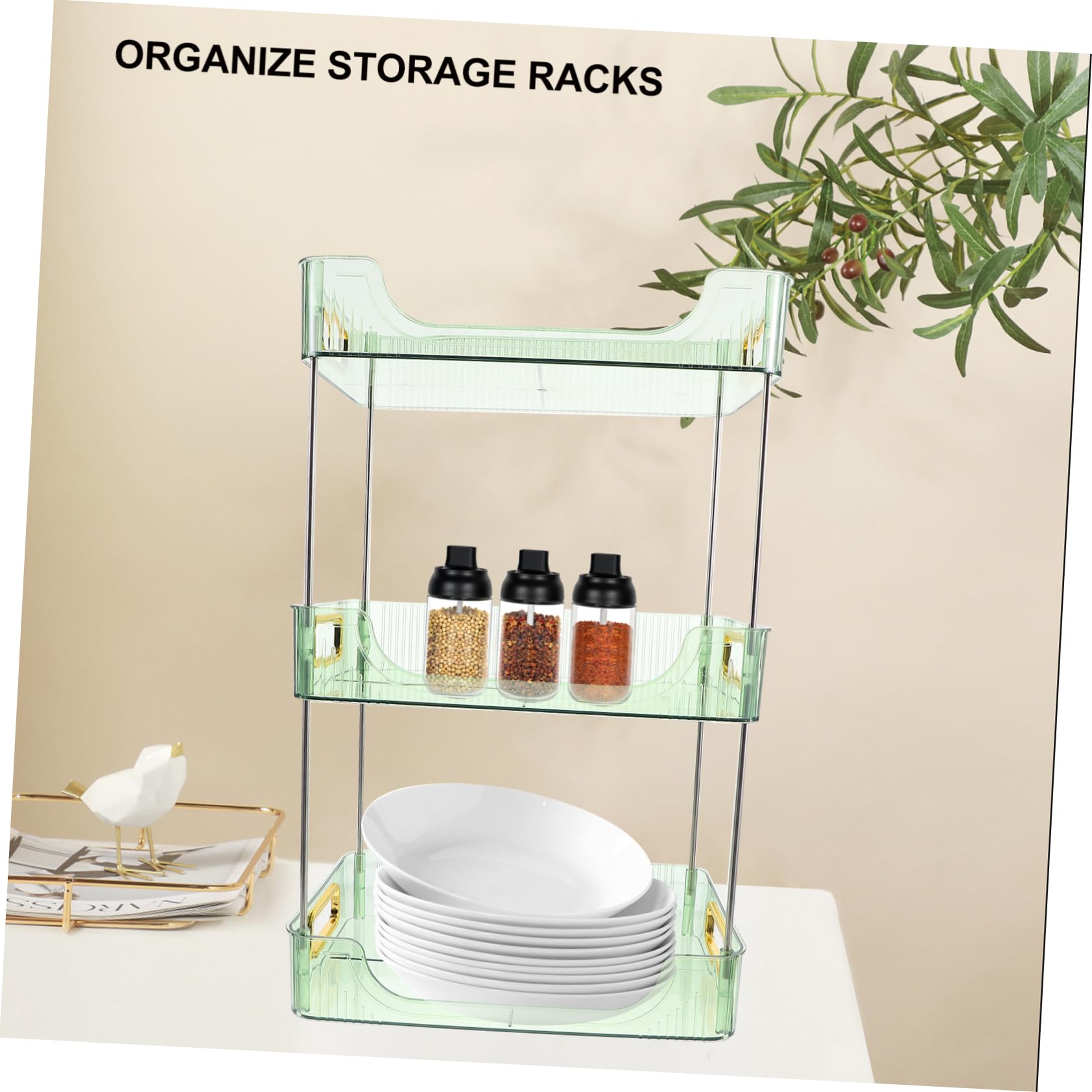 Badezimmer- -organizer Gestuftes Lagerregal Schreibtisch-make-up-sparregal Einfach Zu Montieren für Küche Badezimmer Bastelraum
