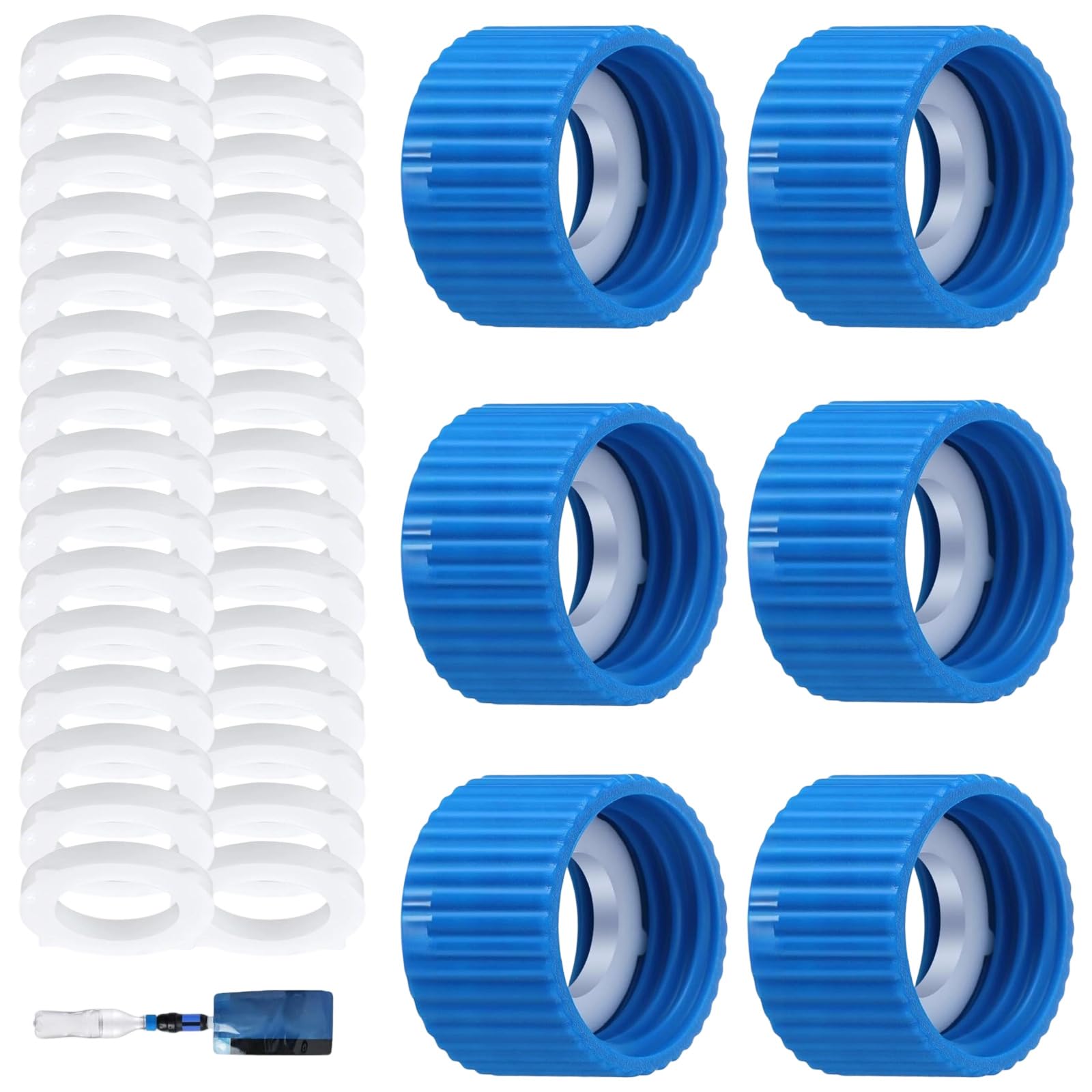 Leichte Filteranschlüsse, 2 Adapter, 10 Dichtungen, B, A