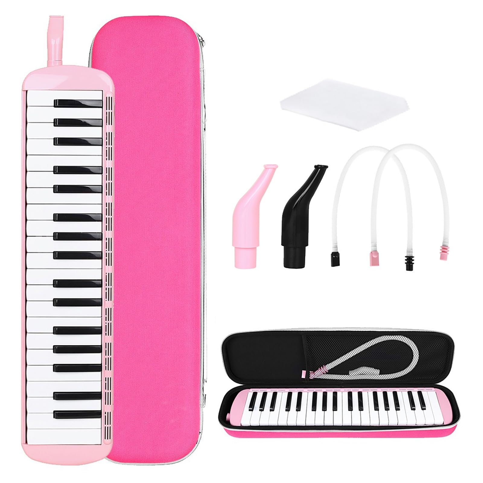 Generic Mélodica étudiant 37 Touches tonalité Pure et Complète Deux Options de Jeu étui Rigide EVA 3D matériau: ABS, 19,09 * 4,33 * 1,89 Pouces (PINK)