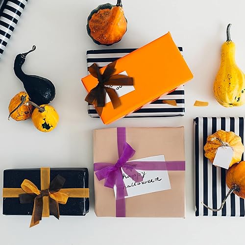 Miniatura 5 de Showin 5 rollos de cinta de organza de 1 pulgada x 25 yardas cada rollo, cinta de gasa transparente, cinta transparente para envoltura de regalos,