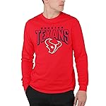Junk Food Unisex Adult Nfl Bold Logo Long Sleeve T-Shirt, Red, X-Large US