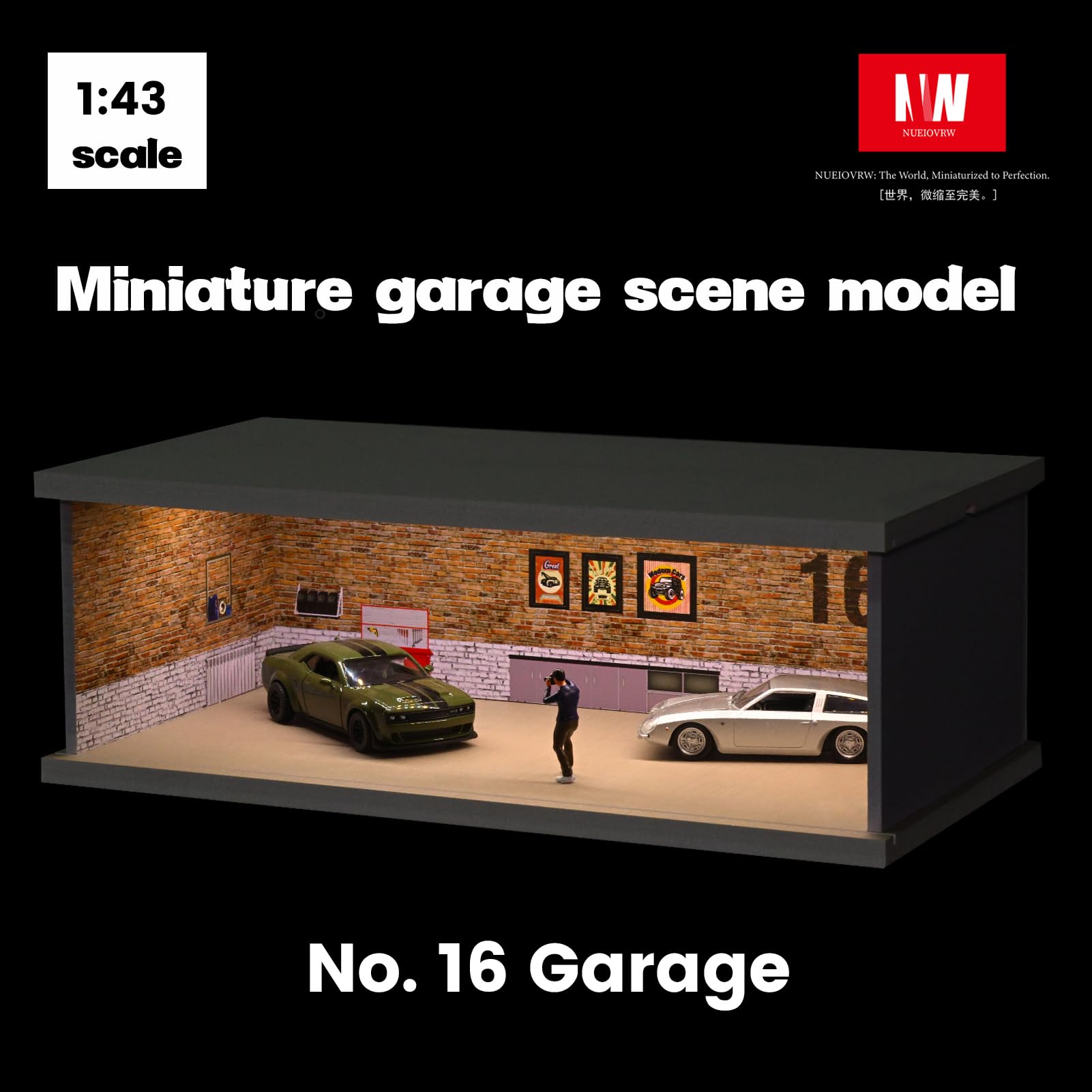 Amazon.co.jp: NUEIOVRW 1/43 ジオラマディスプレイケース 3色調光機能