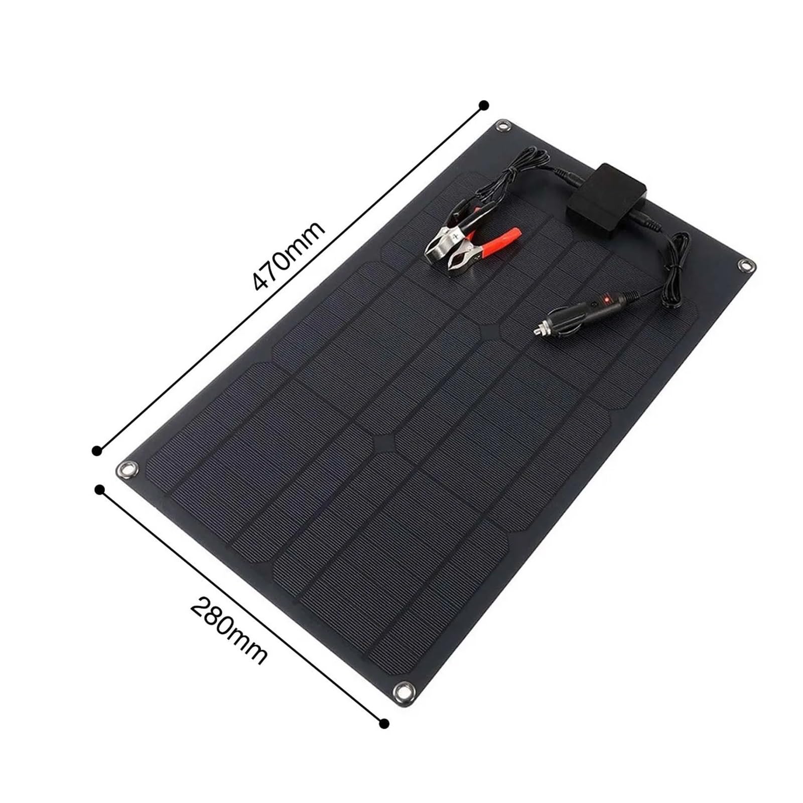 Pannello Solare Caricabatterie Portatile Da Pannello Solare Da 25 W 5 V USB E 12 V | Doppia uscita CC con controller solare for batteria da 12 V Power Bank for telefono RV Marine