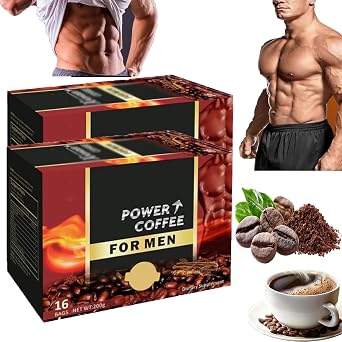 X-Power Coffee for Men,Power Coffee for Men,Men's Black Coffee Power Coffee,Coffee Powder for Strong Men 2 box