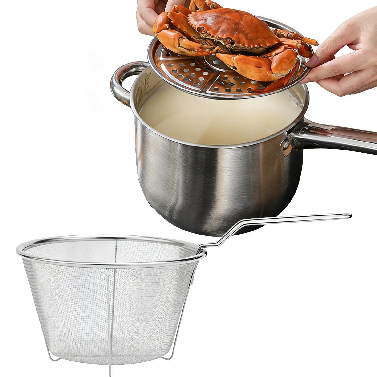 Friteuse avec panier antiadhésive grande capacité pour friture