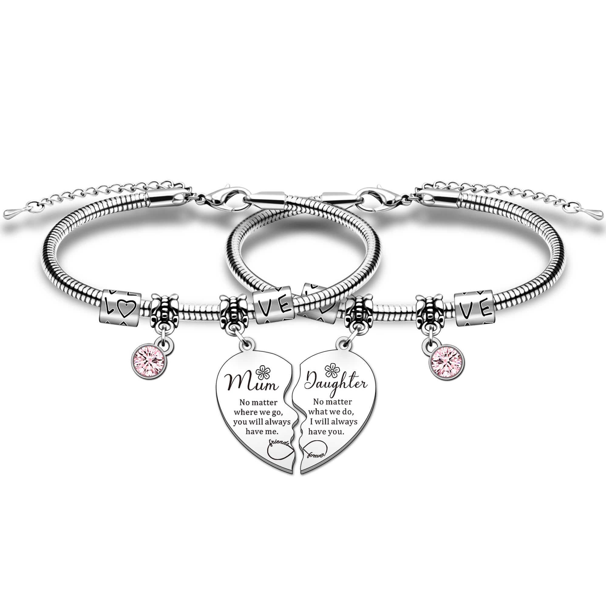 Hulala2 Pcs Mum Daughter Matching Bracelets For Mother Mummy