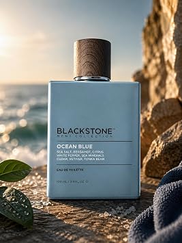 العطر الأزرق المحيط للرجال من بلاكستون ، 3.4 أونصة سائلة ، رائحة الحمضيات الزرقاء ، البرغموت وملاحظات ملح البحر