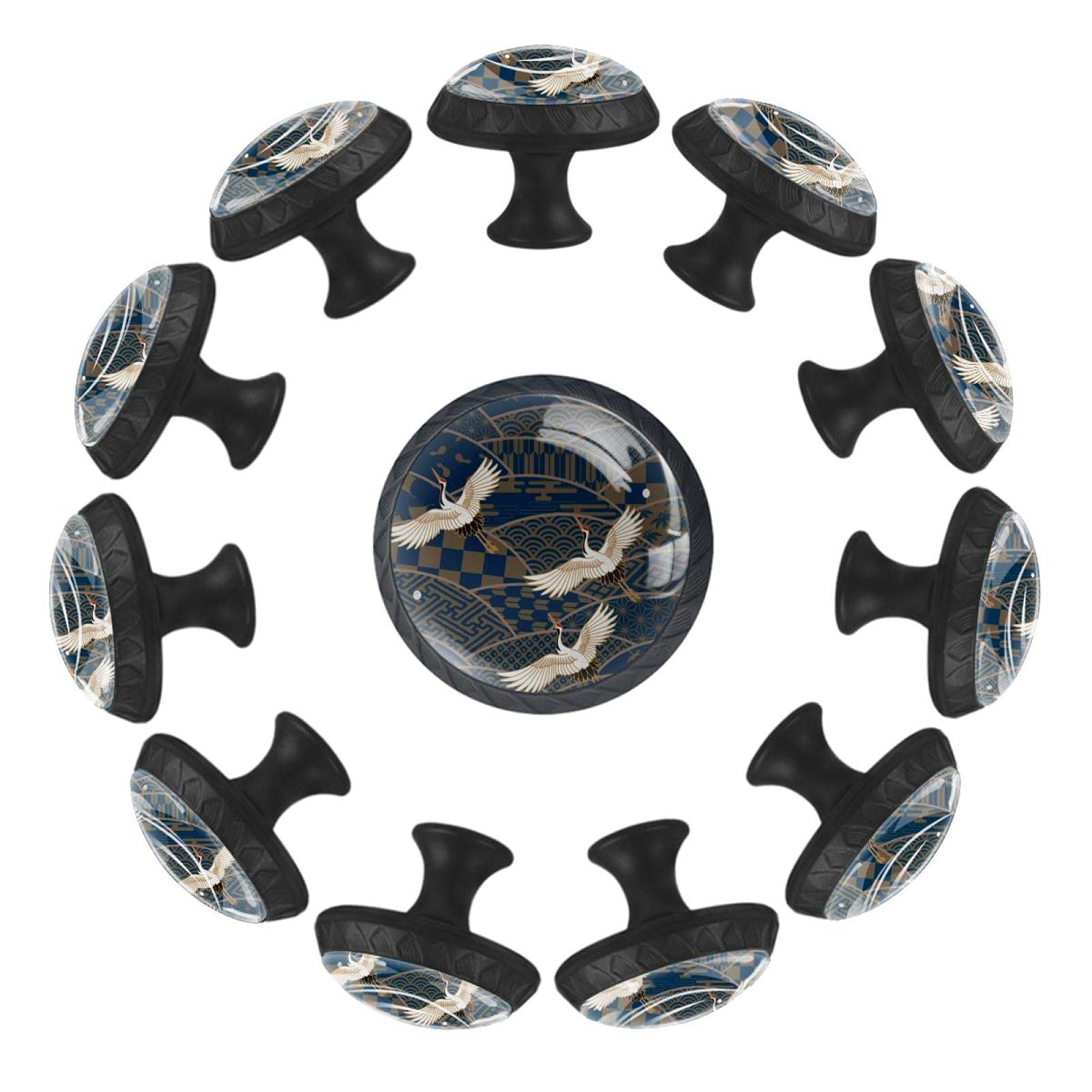 Boutons de tiroir ronds grues 35mm lot de 12 pour commode