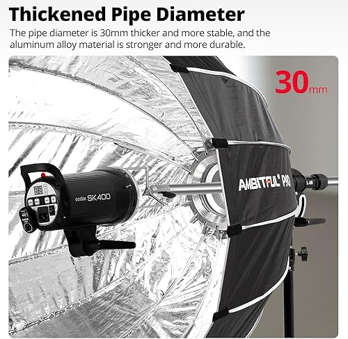 Miniatura 5 de AMBITFUL AL-08 Bowens Softbox Reflector Soporte Extensible Soporte Adaptador para Bowens Elinchrom Profoto Speedlite Stduio Flash