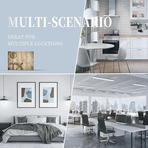 Vista 349 de Cubiertas decorativas de salida de estrella de mar playera, tablero de madera azul de concha de mar de 1 banda, decoración individual GFCI, placa