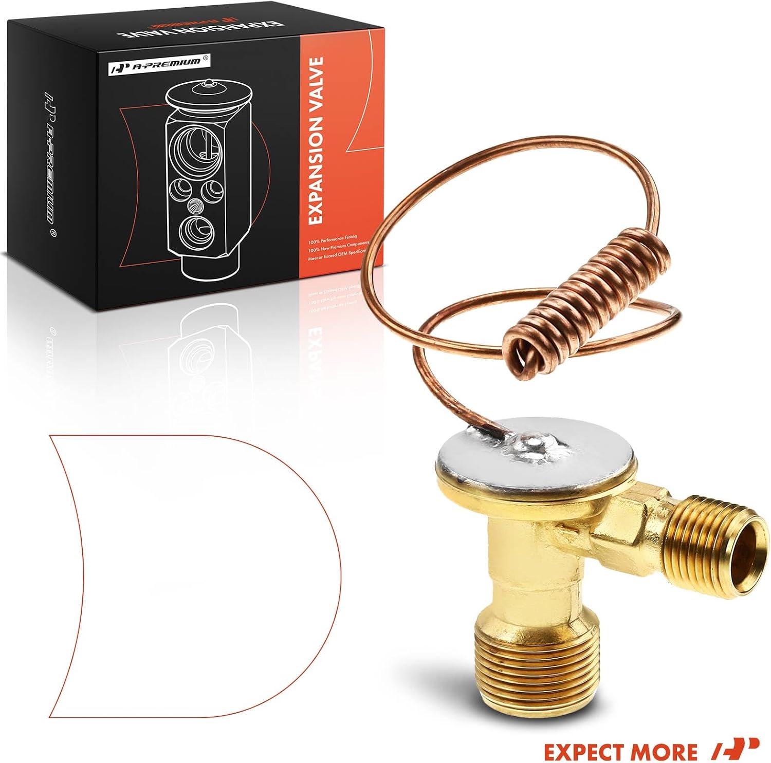 A-Premium Rear AC Expansion Valve Compatible with Toyota Sienna 1998-2003 3.0L, Pickup 1989-1993 2.4L, Pickup 1989-1994 3.0L, T100 1993-1998
