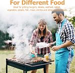 ORDORA Grill Basket, Fish Grill Basket, Rustproof 304 Stainless Steel BBQ Grilling Basket for Meat,Steak, Shrimp, Vegetables, Chops, Heavy Duty Portable Grill Outdoor Camping Grill, Deep