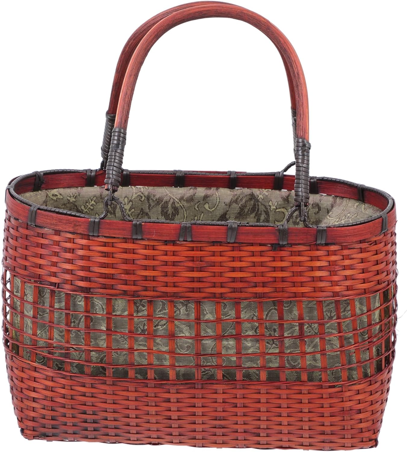 Cabilock Woven Handheld Storage Bag for Musical Instruments and Tea Multi-functional Sundries Basket Rustic Design for Home Organization and Decor