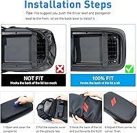 Vista 5 de Funda de consola central para Dodge Charger Accesorios 2011-2021 2022 2023 para Chrysler 300 2015-2022 Funda de cuero para reposabrazos de consola