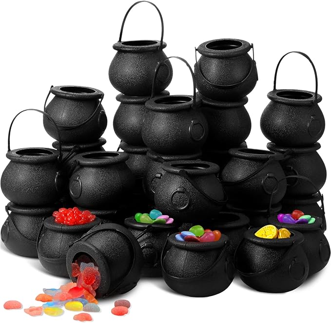 Plastic Cauldron Mini Witches Cauldron with Handle