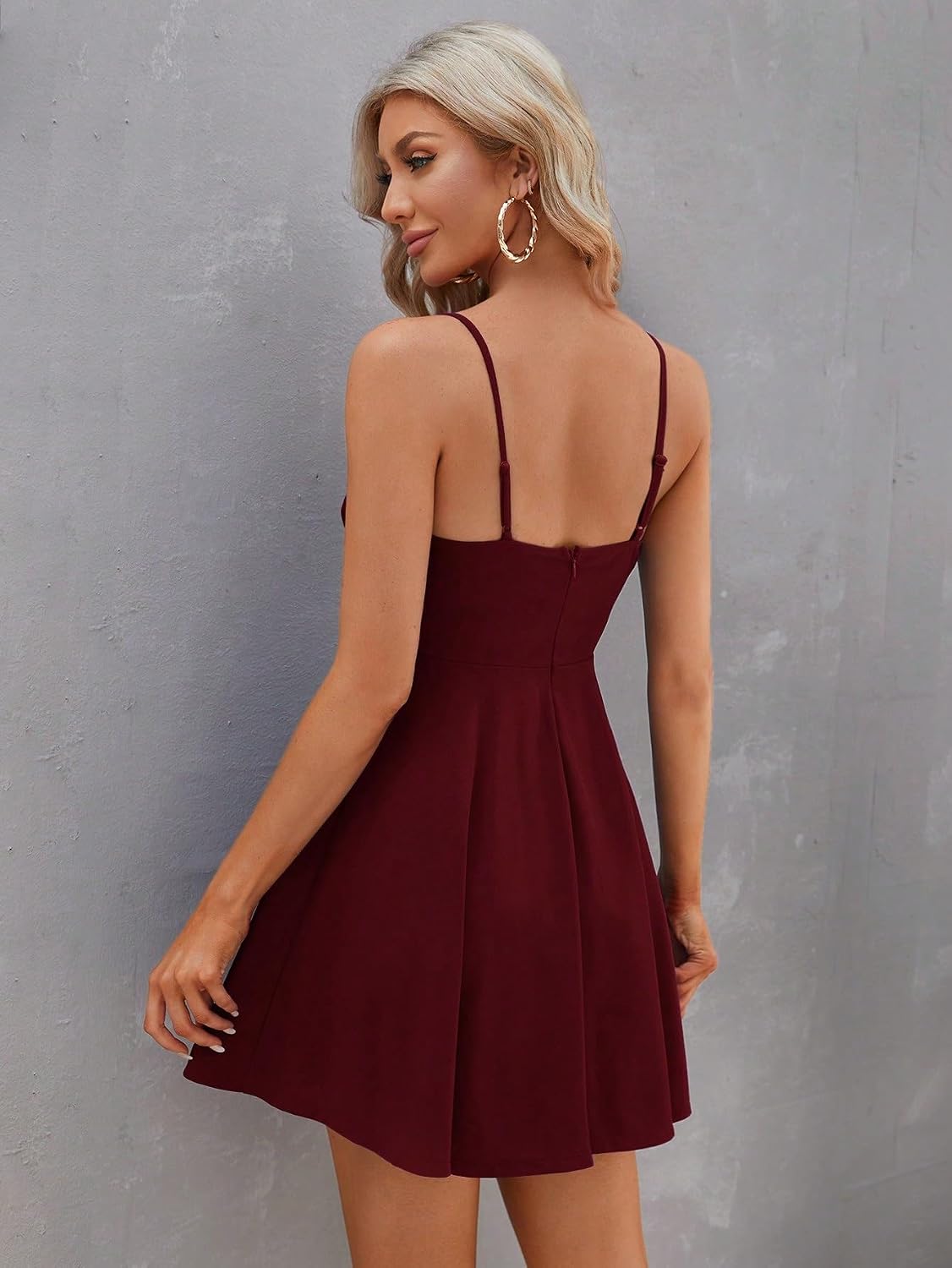 Women's 2025 Casual Cami Slip Dress Solid Color Sleeveless Straps Dress
