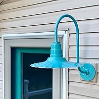 Vista 7 de Steel Lighting Co. Highland Park - Luz de granero Montada en la pared al aire libre Onda radial de 16 pulgadas Brazo recto de 11 pulgadas