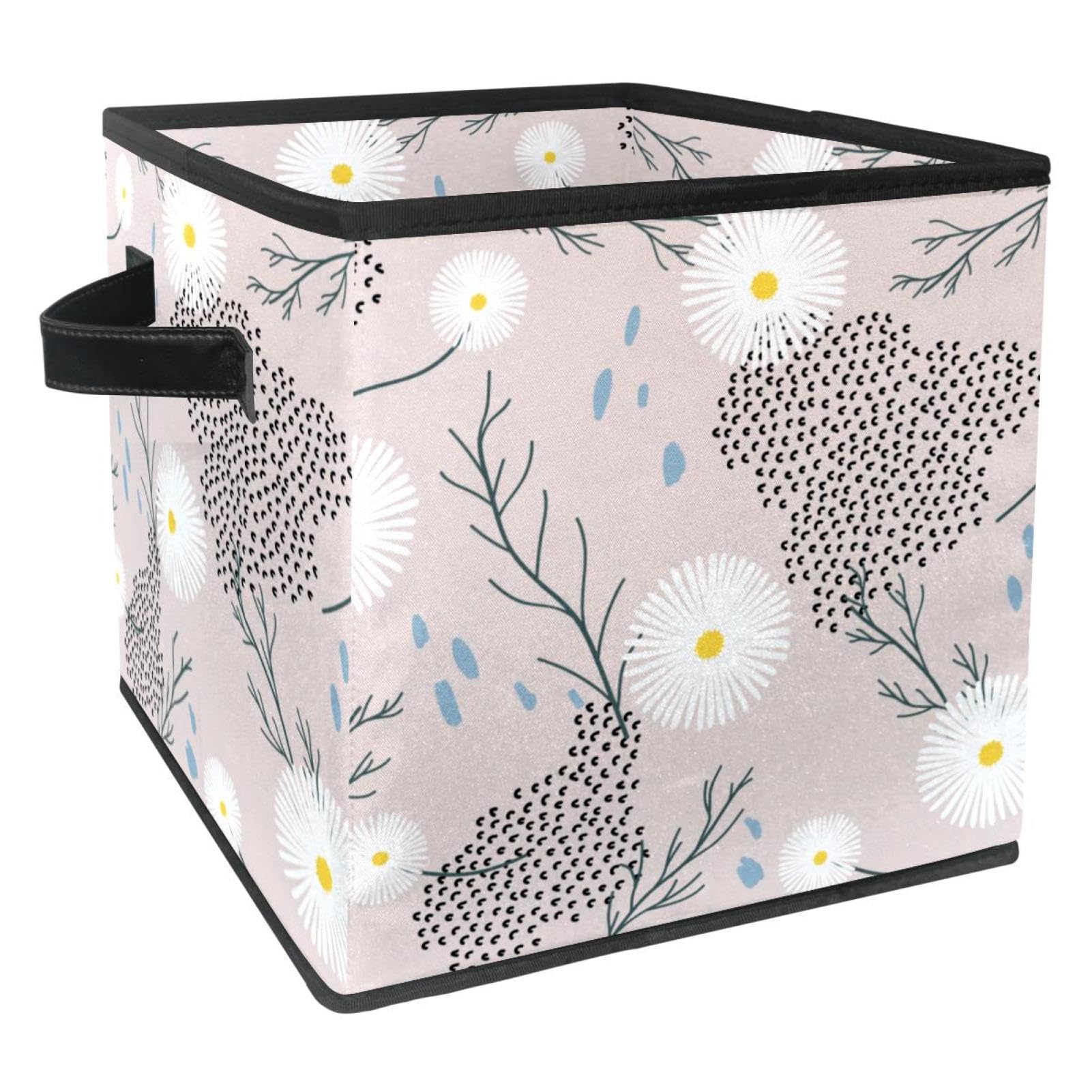 Boîte de rangement pliable tissu cube poignées jouets vêtements livres placard chambre