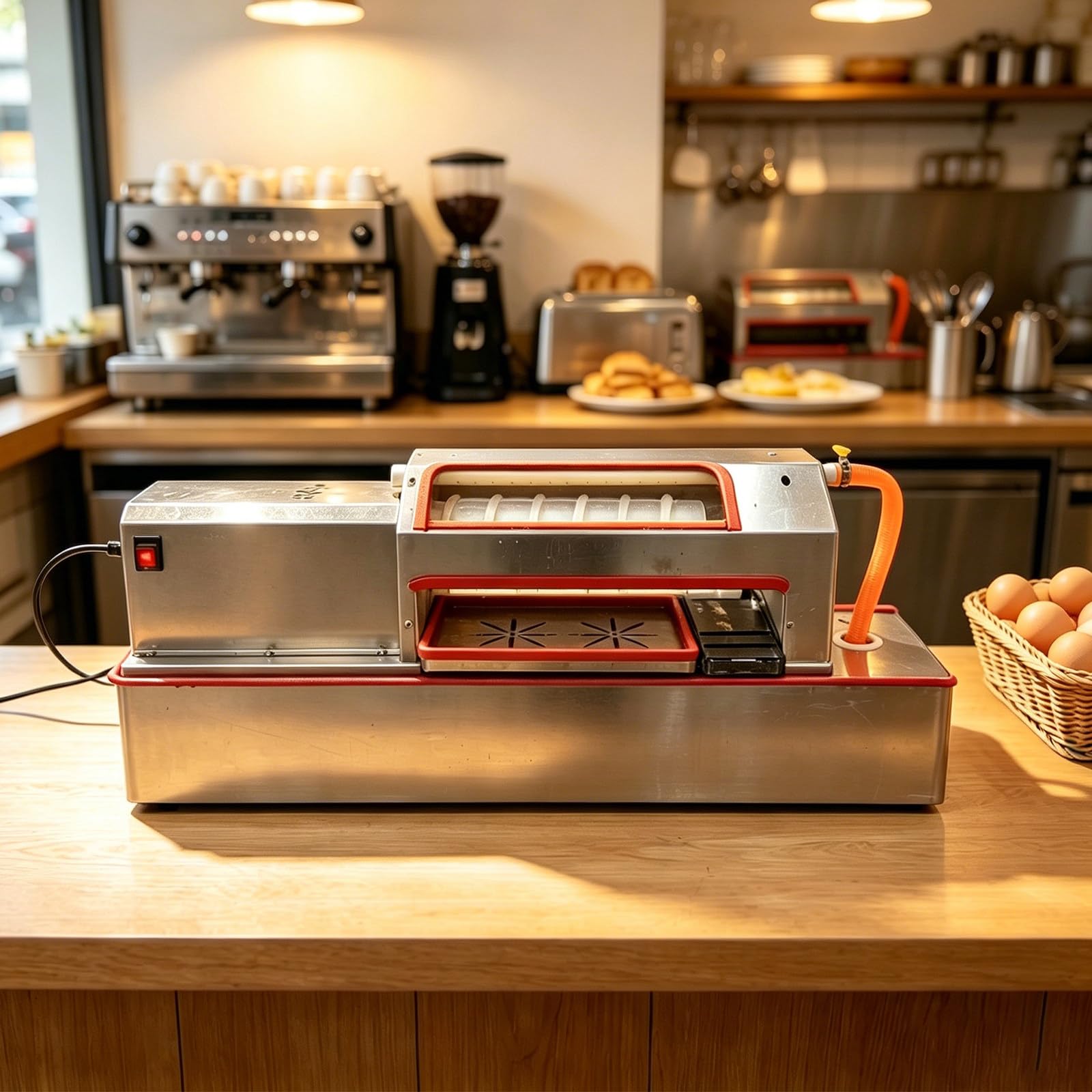 GSHSHOU Commercial Electric Egg Peeler Machine 1500/H Automatic Sheller