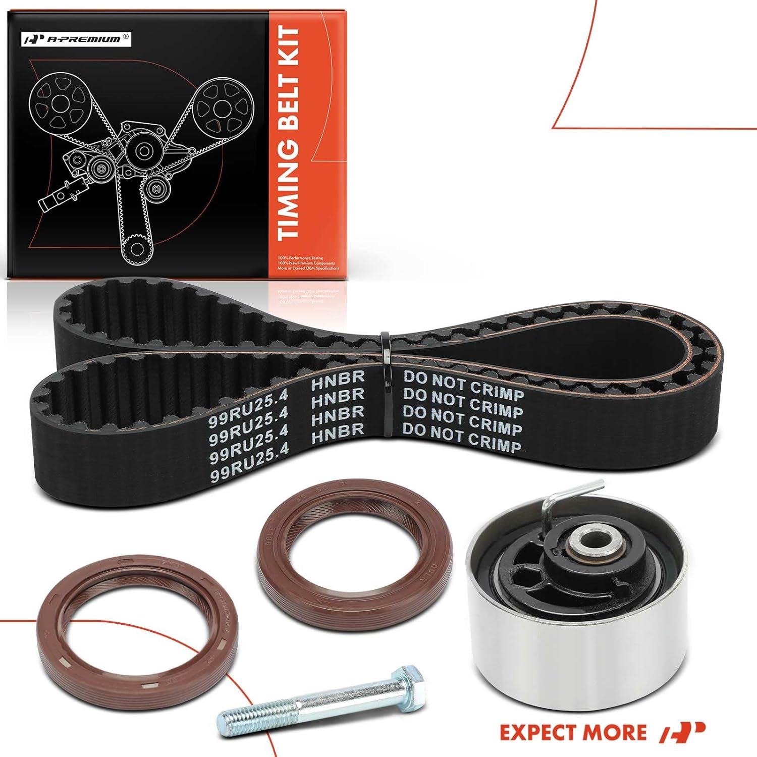 A-Premium Engine Timing Belt Kit Compatible with Ford Focus 2000-2004, Escort 1997-2002 & Mercury Tracer 1997-1999 - 2.0L