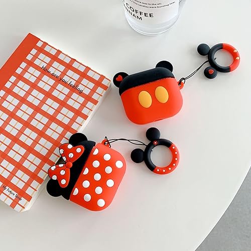 Miniatura 2 de BGAANM - Fundas de silicona para Airpods 3 con llavero, diseño de dibujos animados, funda protectora de carga para auriculares compatible con