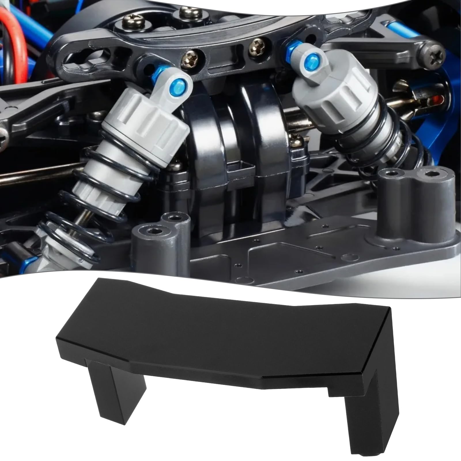 LT Easiyl 1PC Aluminum Servo Mount Compatible with T-amiya TT-02 Chassis OE 54977 RC Car Metal Servo Holder RC Car Servo Mounting Frame Black - Image 3