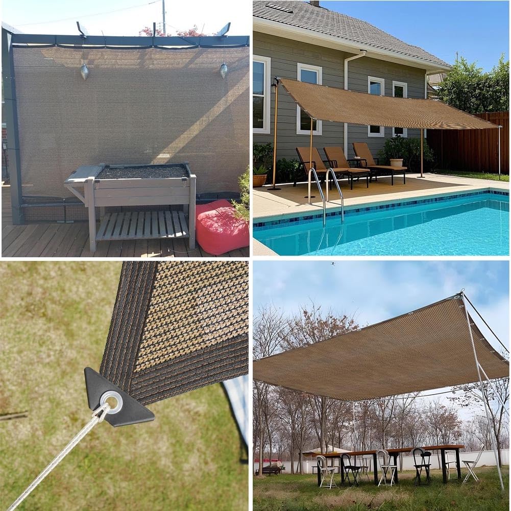 GardenNet UV Pction 90% SunSail rectangular para plantas invernadero exterior granero 1x1m 3x5m 5x8m 8x10m 10x12m con ojales (5mx10m)