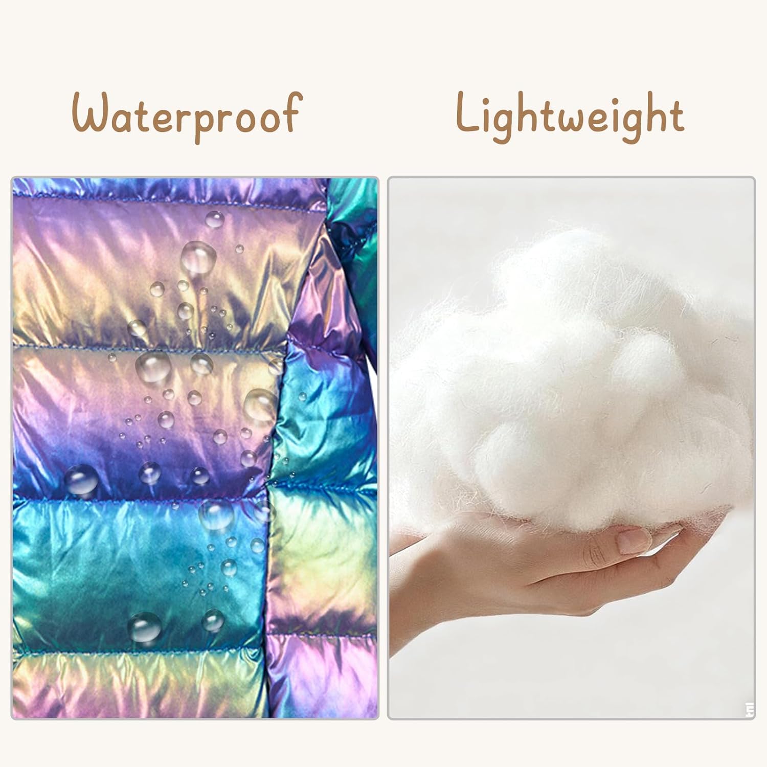 Lovekider Hooded Puffer Jacket for Girls 4-12T Packable Down-Alternative Winter Coat Shiny Outerwear for Kids - Image 6