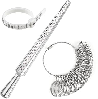 Hopton Ring Größenmesser, Metall Ringmesser Finger, Ringgrössenmesser Set