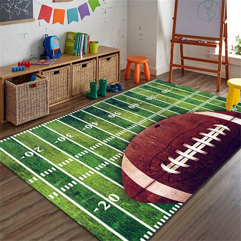 Tapis lavable en machine grand format vert 180x240cm tapis salon doux