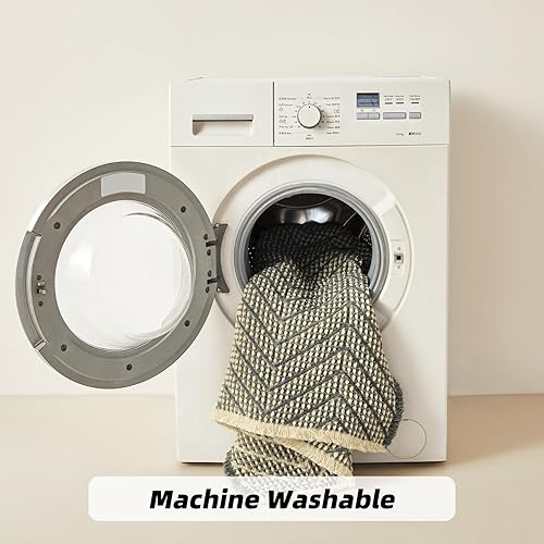 Miniatura 6 de Tapetes de baño antideslizantes, tapete de baño de lujo con diseño de gofre, lavable a máquina, para ducha, tapete de baño ultrasuave, gris azulado