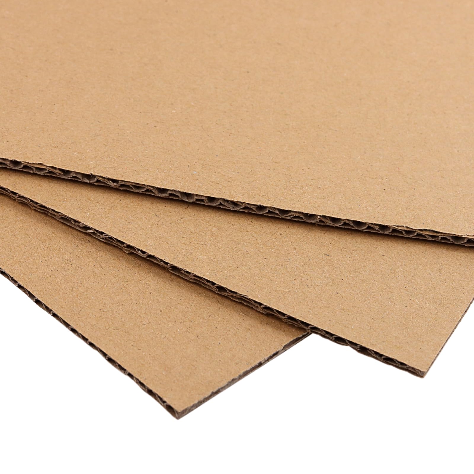 Lot de 50 feuilles de carton A4, 30 x 21 x 0,3 cm, rectangulaires, 3 couches épaisses, en carton ondulé, marron, pour envoi, emballage