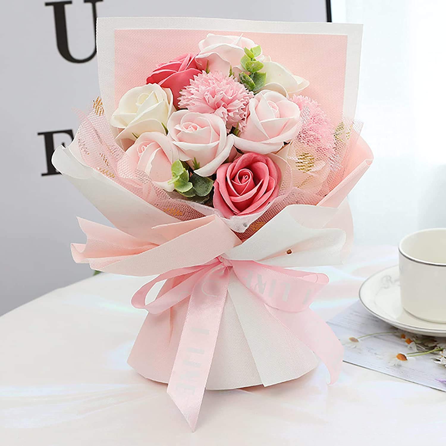 Amazon.com: FRECI Artificial Soap Flower Bath Soap Rose Flower