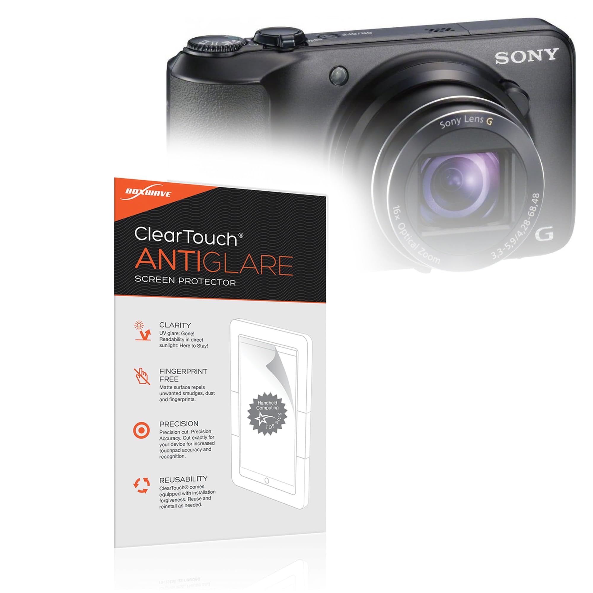 Protector de pantalla Sony Cybershot DSC-H90 película mate BoxWave 8