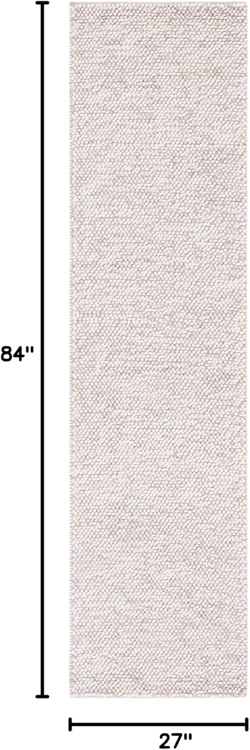SAFAVIEH Natura Collection Runner Rug - 2'3" x 7', Beige & Ivory, Rustic Farmhouse Design, Handmade Wool, Ideal for The Living Room, Bedroom, Dining Room (NAT182B-27)