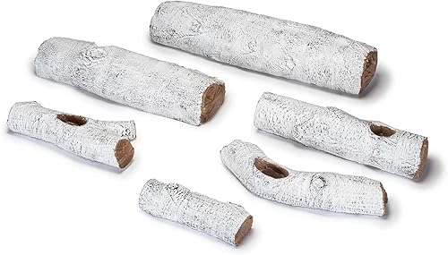 Peterson Real Fyre - Juego de troncos de abedul blanco de 24 pulgadas con quemador G4 ventilado, luz de fósforo (gas natural) disponible en Yaxa Costa Rica