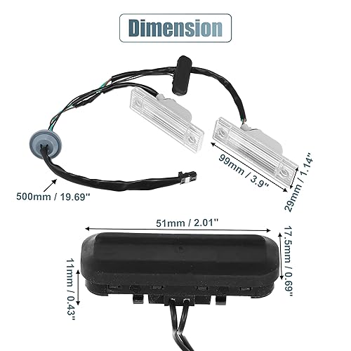 Miniatura 3 de X AUTOHAUX 95107229 95961097 Interruptor de liberación de la manija del portón trasero de la puerta trasera del interruptor de la puerta trasera con