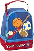 Vista 4 de Stephen Joseph Lonchera personalizada – Bolsa de almuerzo con estampado de animales – Lonchera de amigos – Suministros de regreso a clases – Bolsa