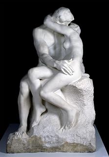 EAGBJTPTM Famous Pictures Printed Canvas Pictures the Kiss by Auguste Rodin Modern Print for Home Decor 60x90cm