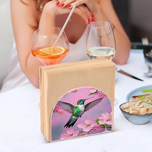 Miniatura 7 de Servilleteros de colibrí y flor de cerezo para mesas, servilleteros de acrílico transparente, servilleteros de cóctel para cocina, restaurante, bar,