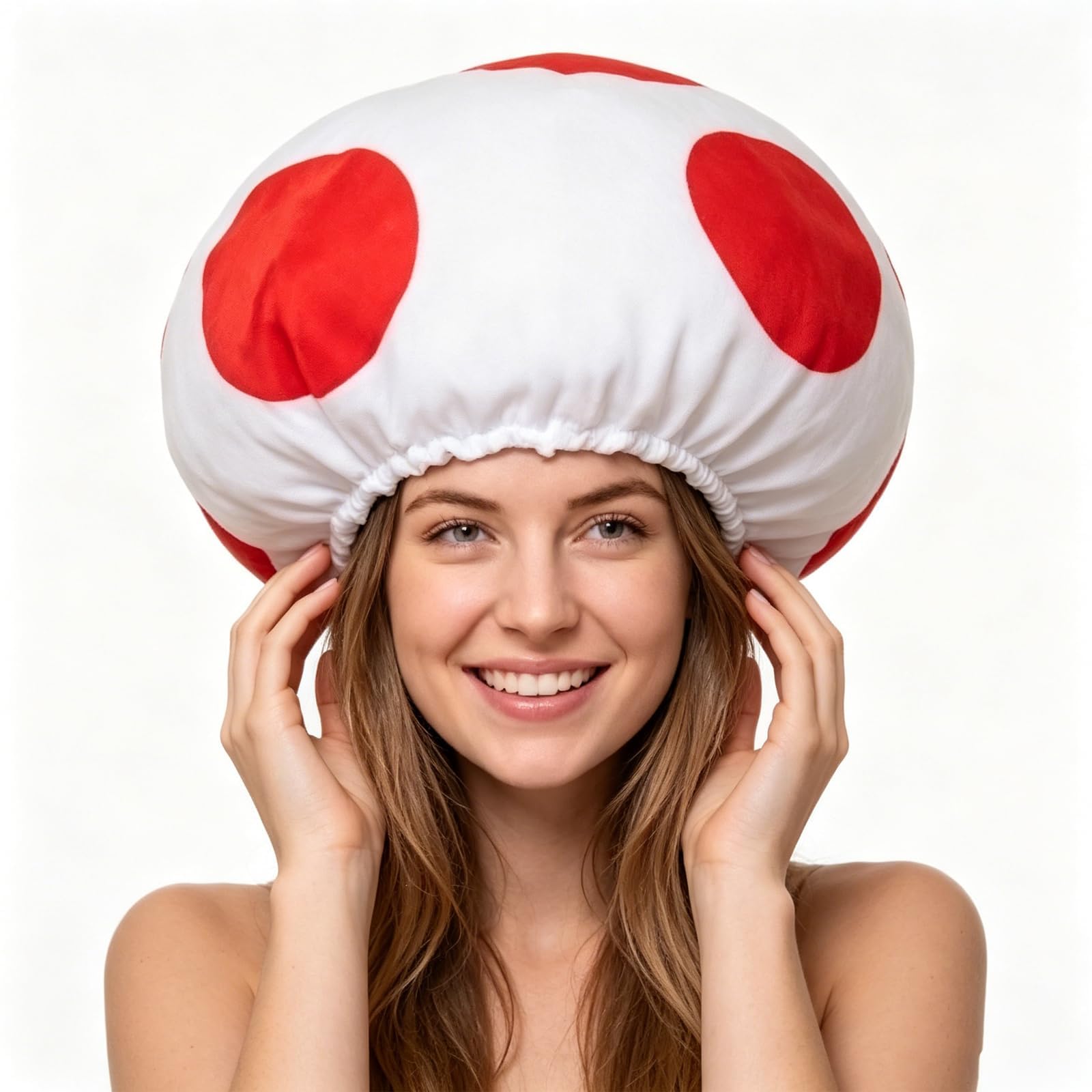 ZPSCXQ Mushroom Hat, Toad Hat, Funny Hats for Adults, Cosplay Events Themed Parties Gift Occasions, Width 36 cm Height 24 cm