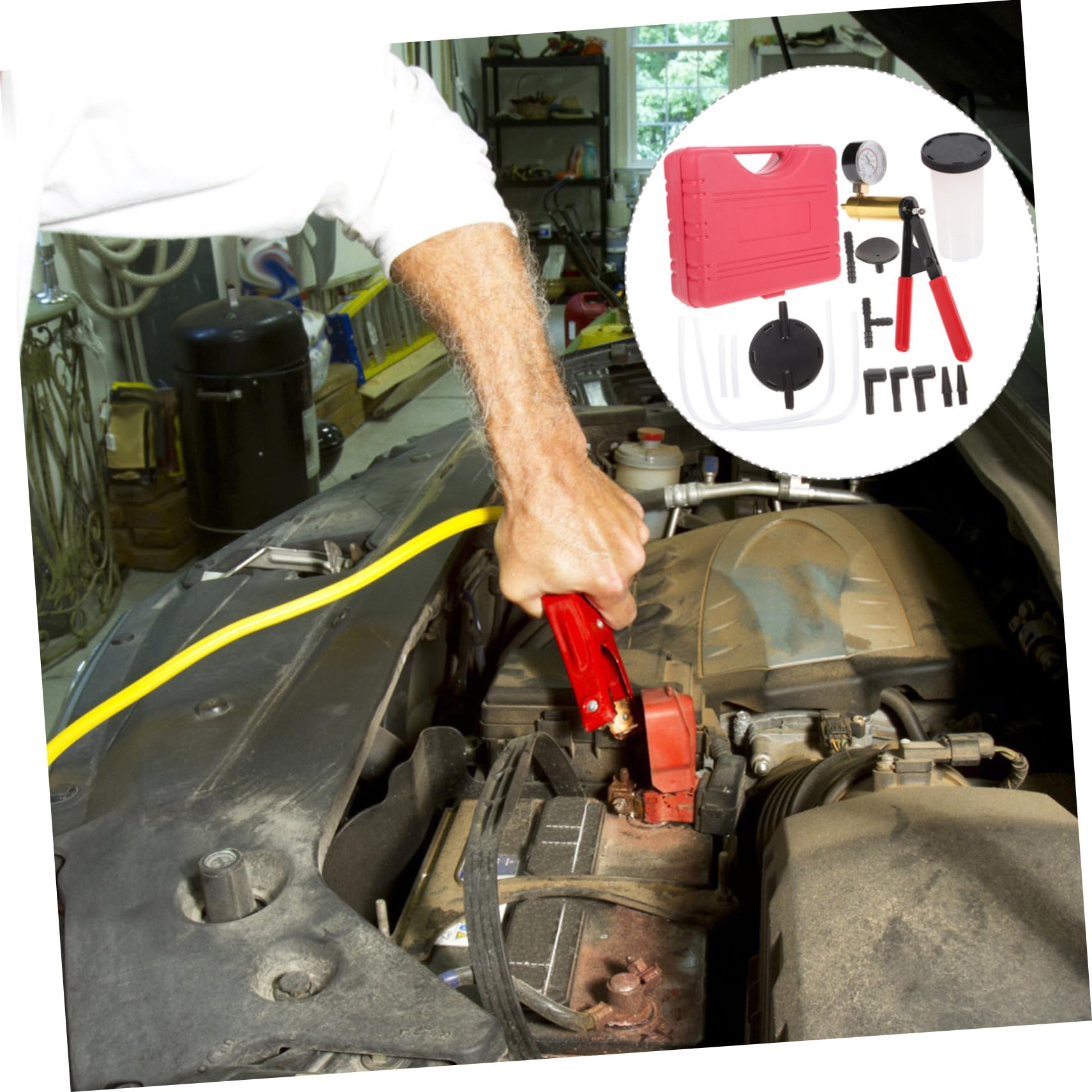 Alipis Bomba De Vacío Manual Kit De Purga De Frenos para Coche Herramienta De Vacío Función De Purga De Aceite De Frenos