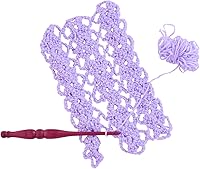 Vista 6 de Divit Shilp Streamline - Ganchos de ganchillo con mango ergonómico Aguja de tejer de madera de corazón morado de 7 pulgadas, tejido de hilo