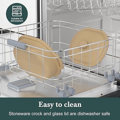 Miniatura 5 de Olla de cocción lenta programable de 4 cuartos de galón con programación flexible y fácil, olla multicocción Claypot 8 en 1, bandeja extraíble,