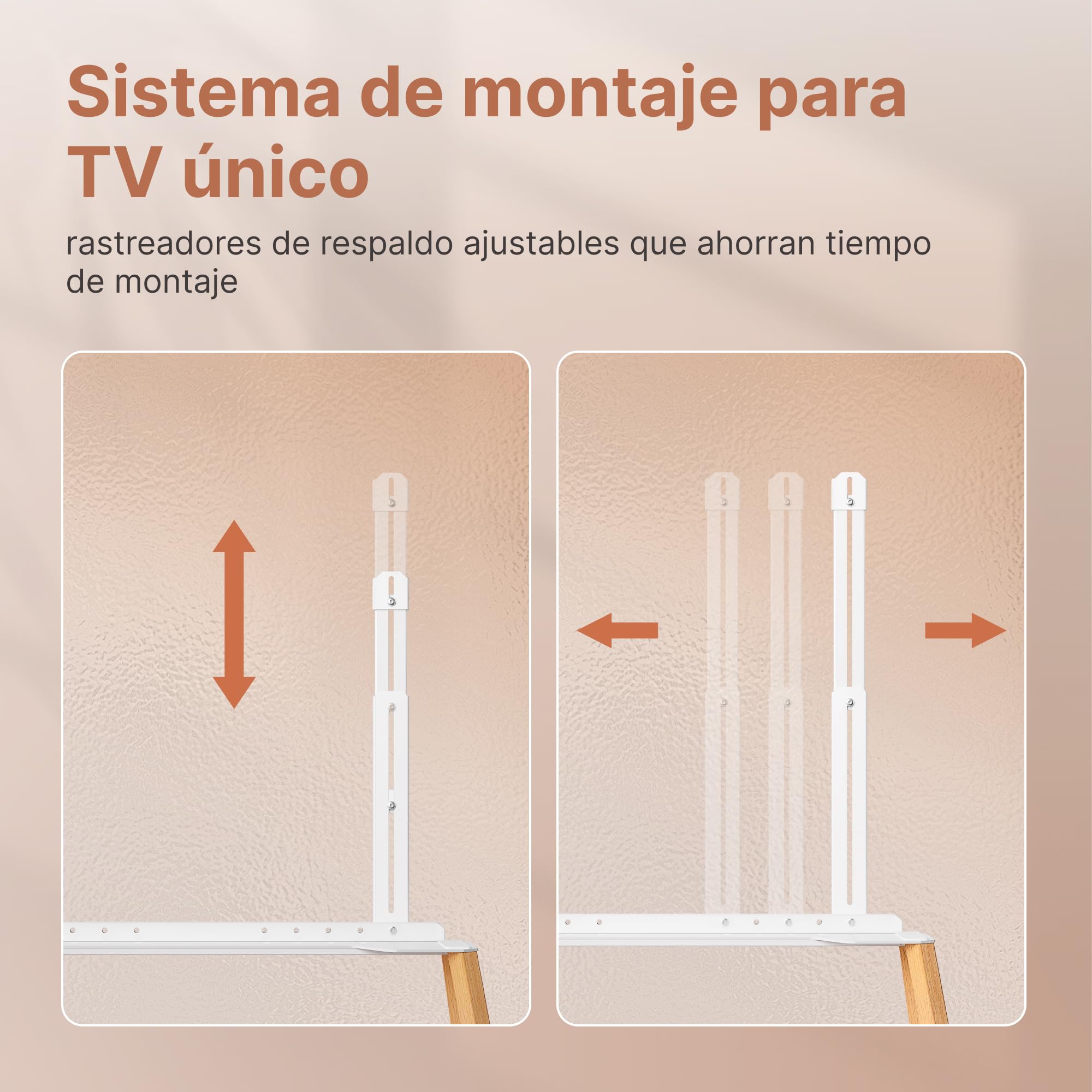 Soporte para TV con Ruedas para televisores de 49 a 75 Pulgadas | hasta 40 kg, diseño de caballete con estructura metálica y estante de madera, soporte de TV móvil con ruedas para tienda