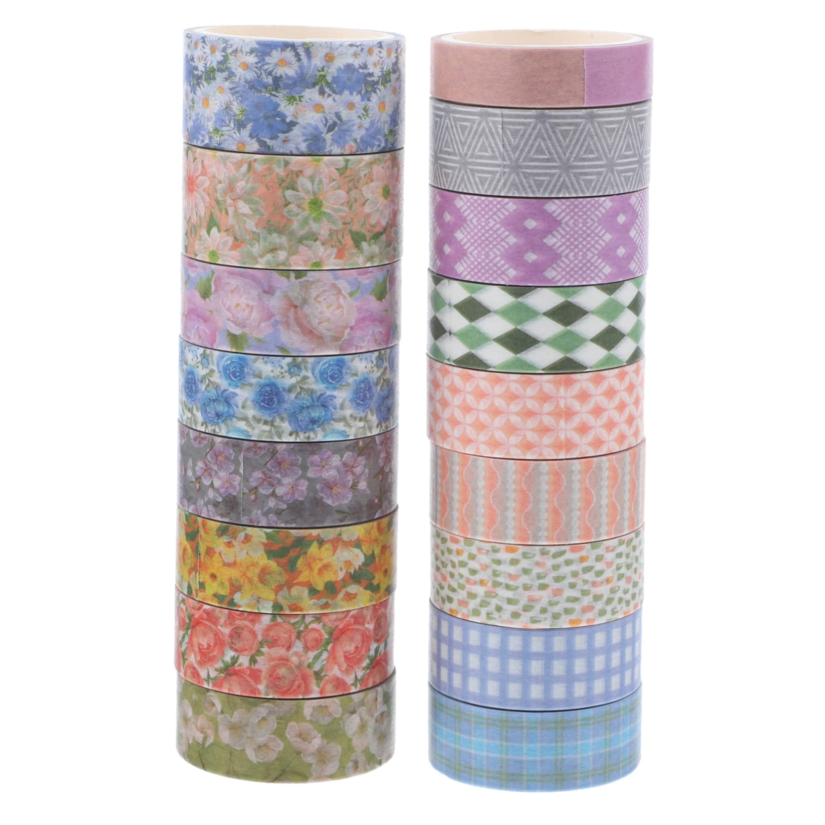 NUOBESTY 51 Nastro Adesivo Decorativo Carta Per Scrapbooking Di Washi Tape Con Motivi Floreali Per Progetti Fai Da Te e Planner