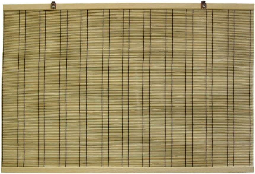 Amazon.co.jp: 天然材すだれ 竹黄 縦90cm×横88cm(折釘2本付)（掛け簾、簾）: ホーム＆キッチン