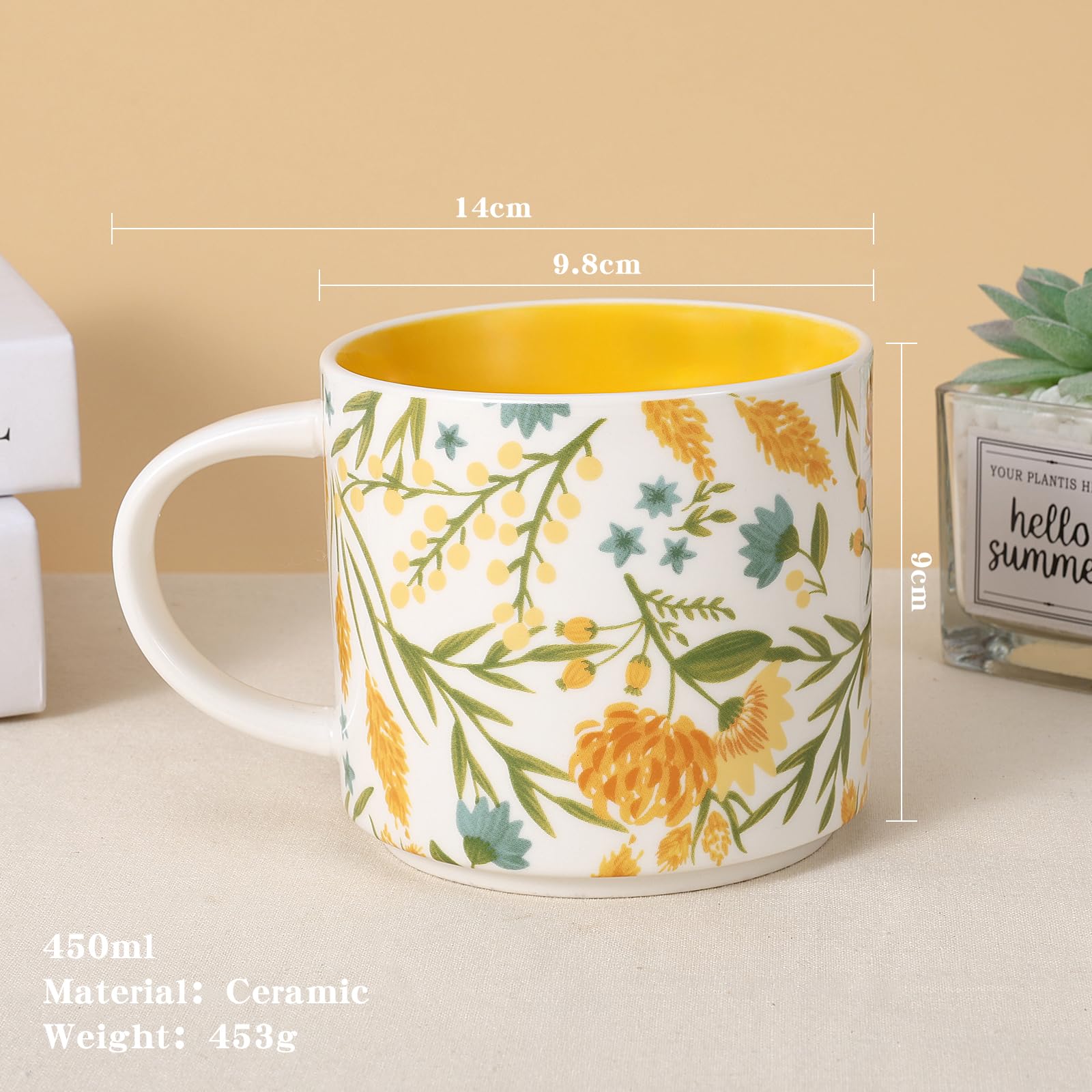 Guarisci presto cesti regalo per il compleanno delle donne, pacchetto di cura per le donne, cesti regalo di simpatia con tazza da caffè girasole e confezione regalo con motivo girasole da colorare