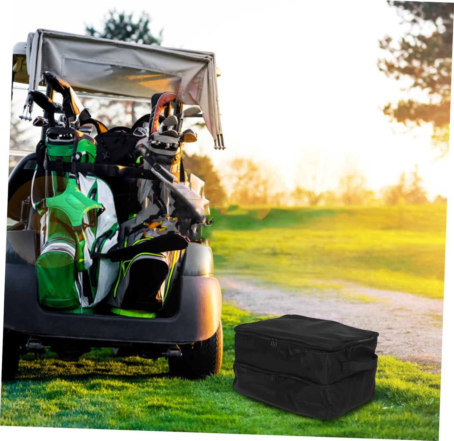 POPETPOP Large-Capacity Golf Trunk Organizer for Men Portable Oxford Storage Pouch for Golf Accessories and Versatile Car Organizer for Outdoor Sports Activities